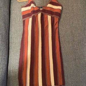 New Tan/Brown Multicolored Bodycon Dress